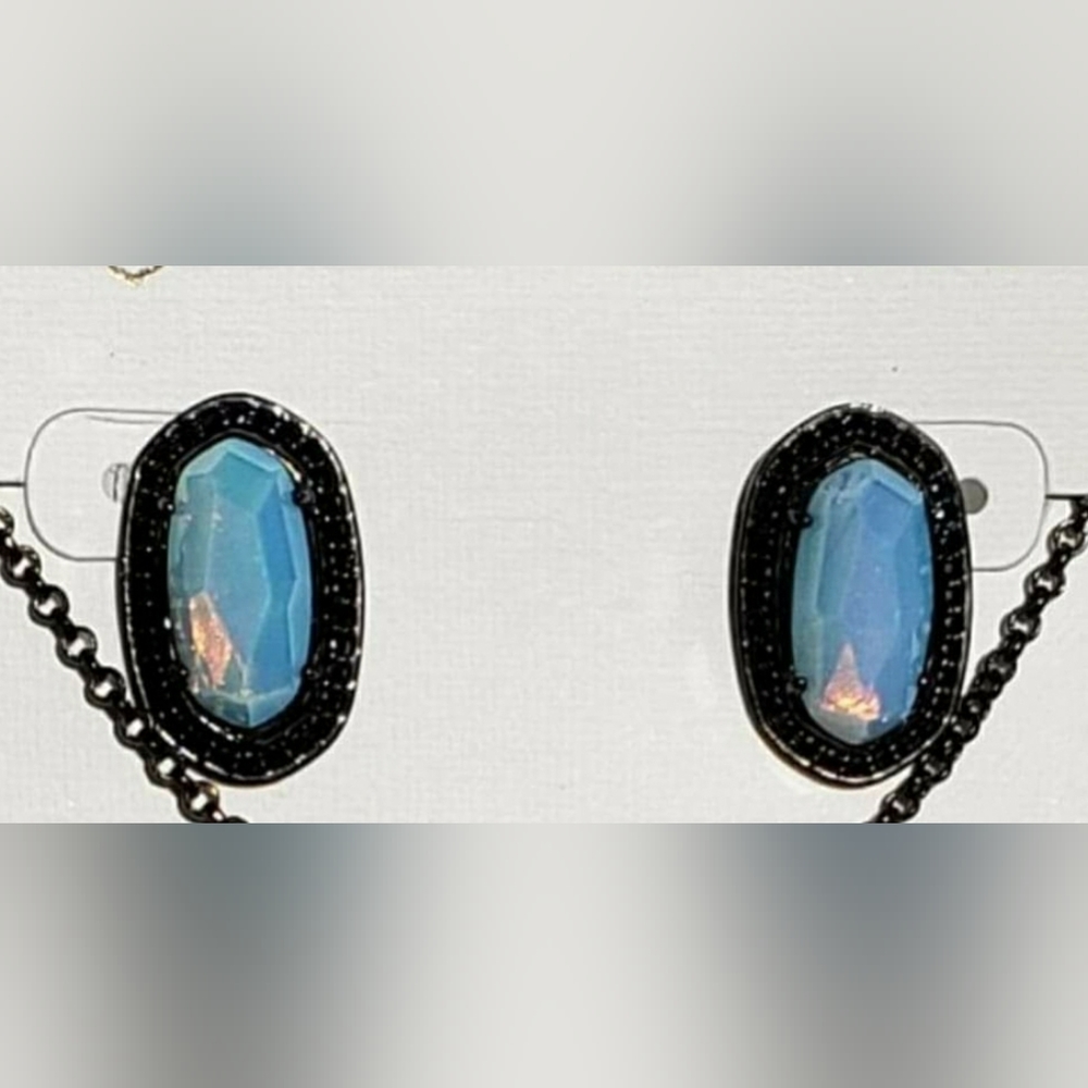 Kendra Scott Stud Luxe Iridescent Opalite Eloise Earrings